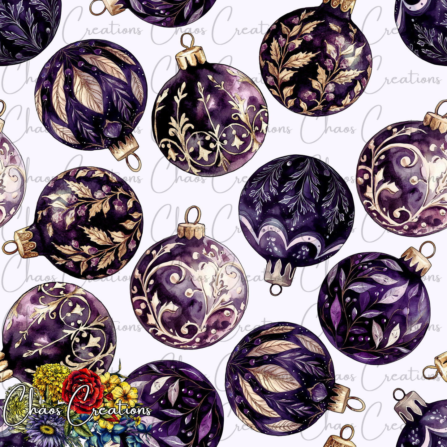 Moody Plum Ornaments