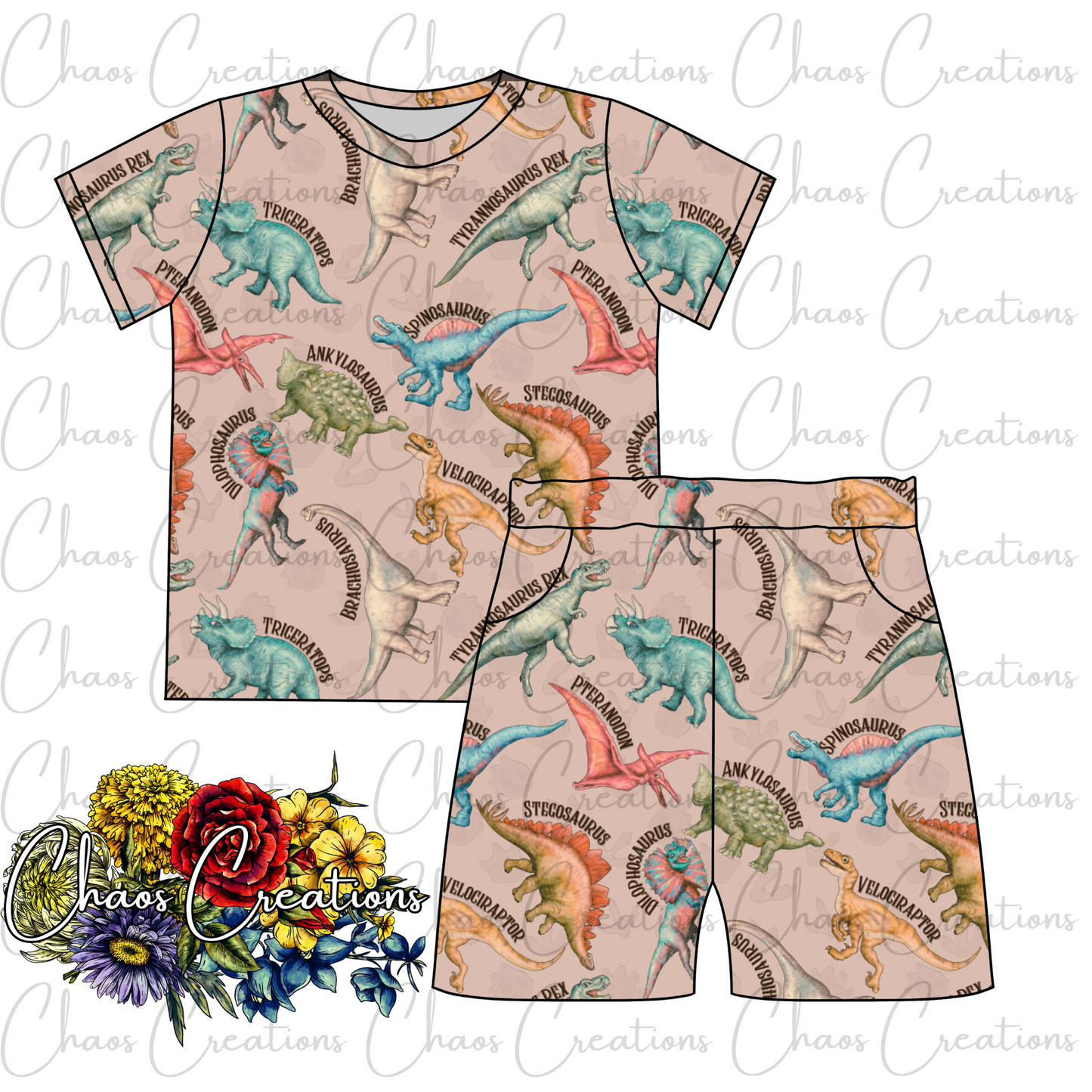 Dinosaur Names, antique colorway