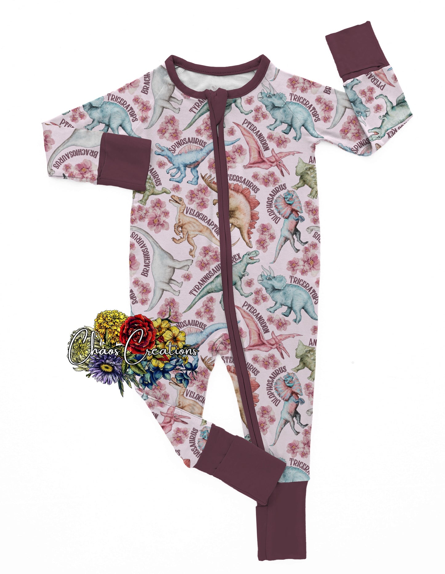 Dinosaur Names, floral colorway