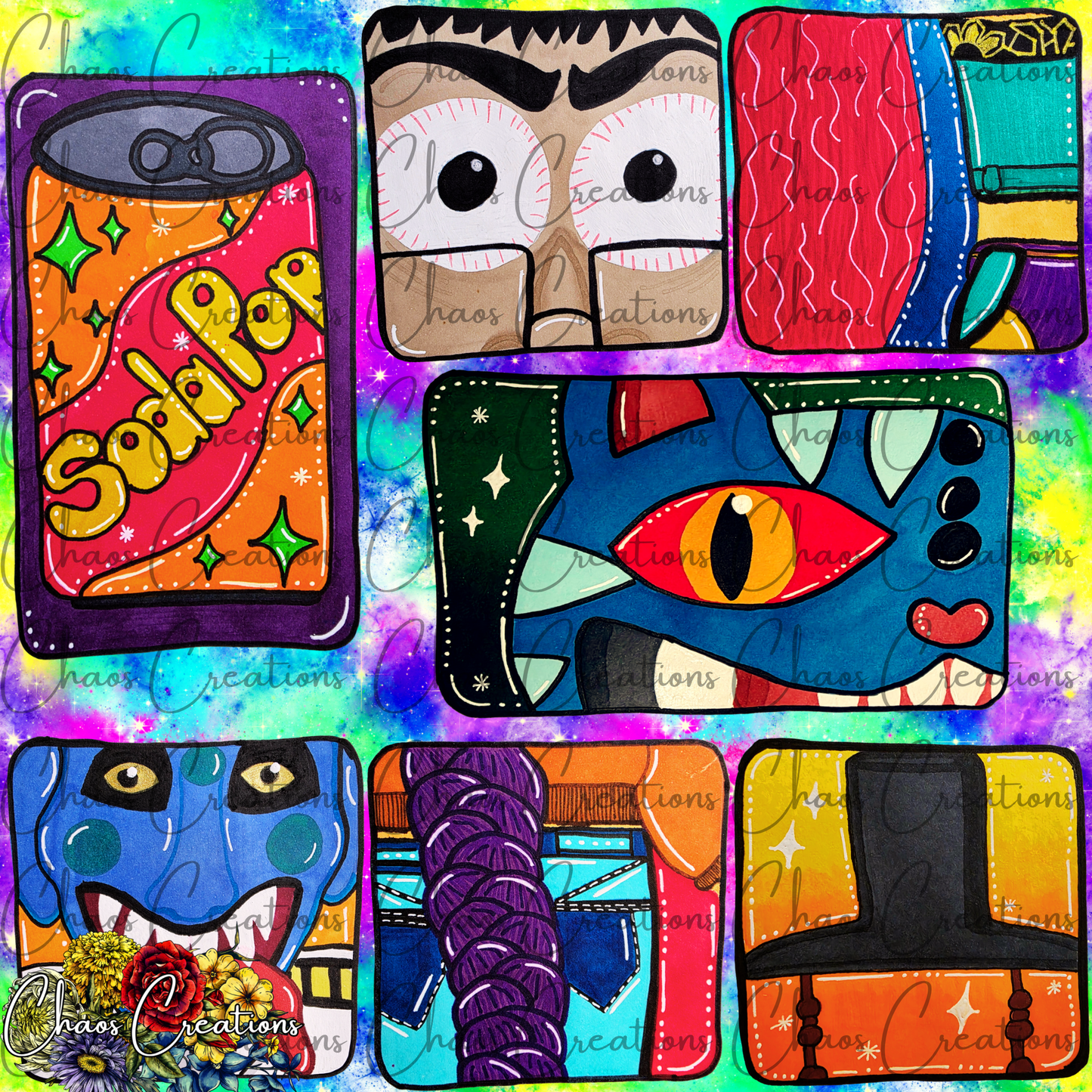 Kpop Boxes, colorful galaxy