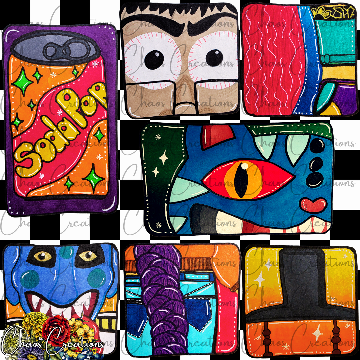 Kpop Boxes, checkered