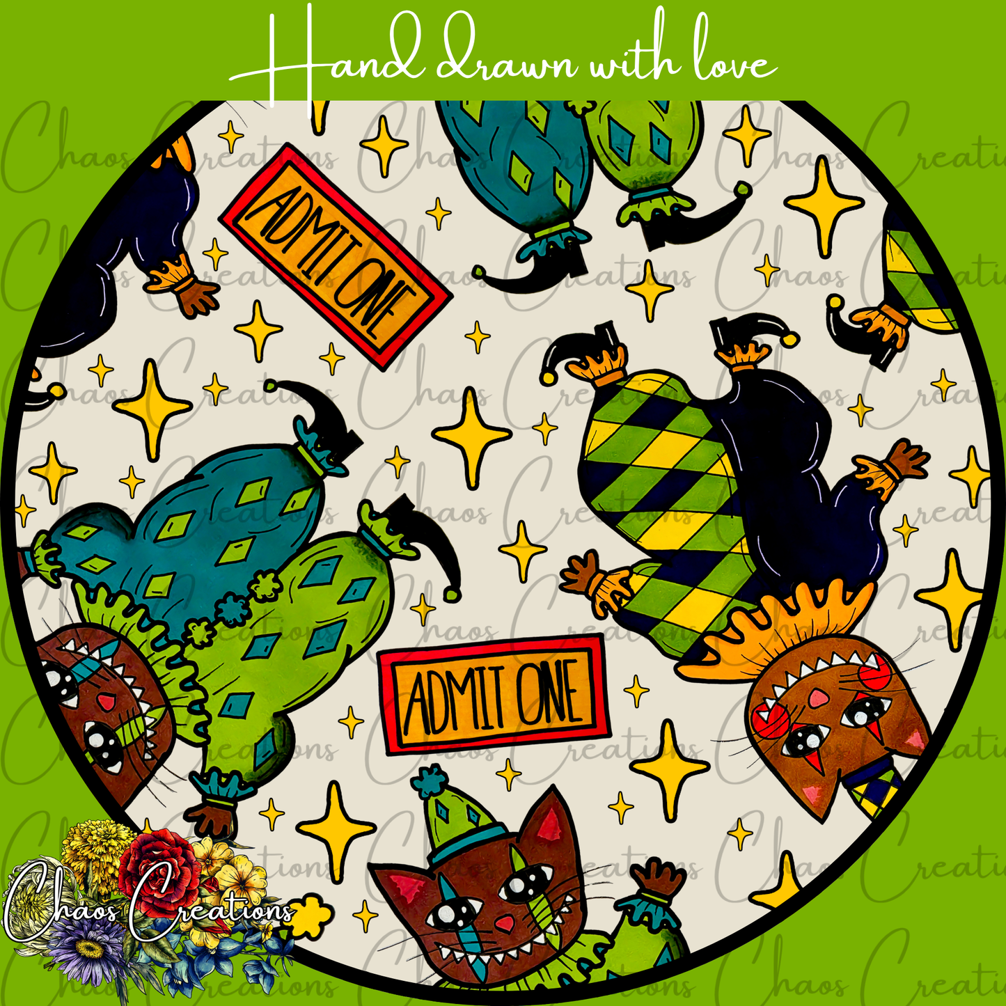 Circus Cats, neutral colorway