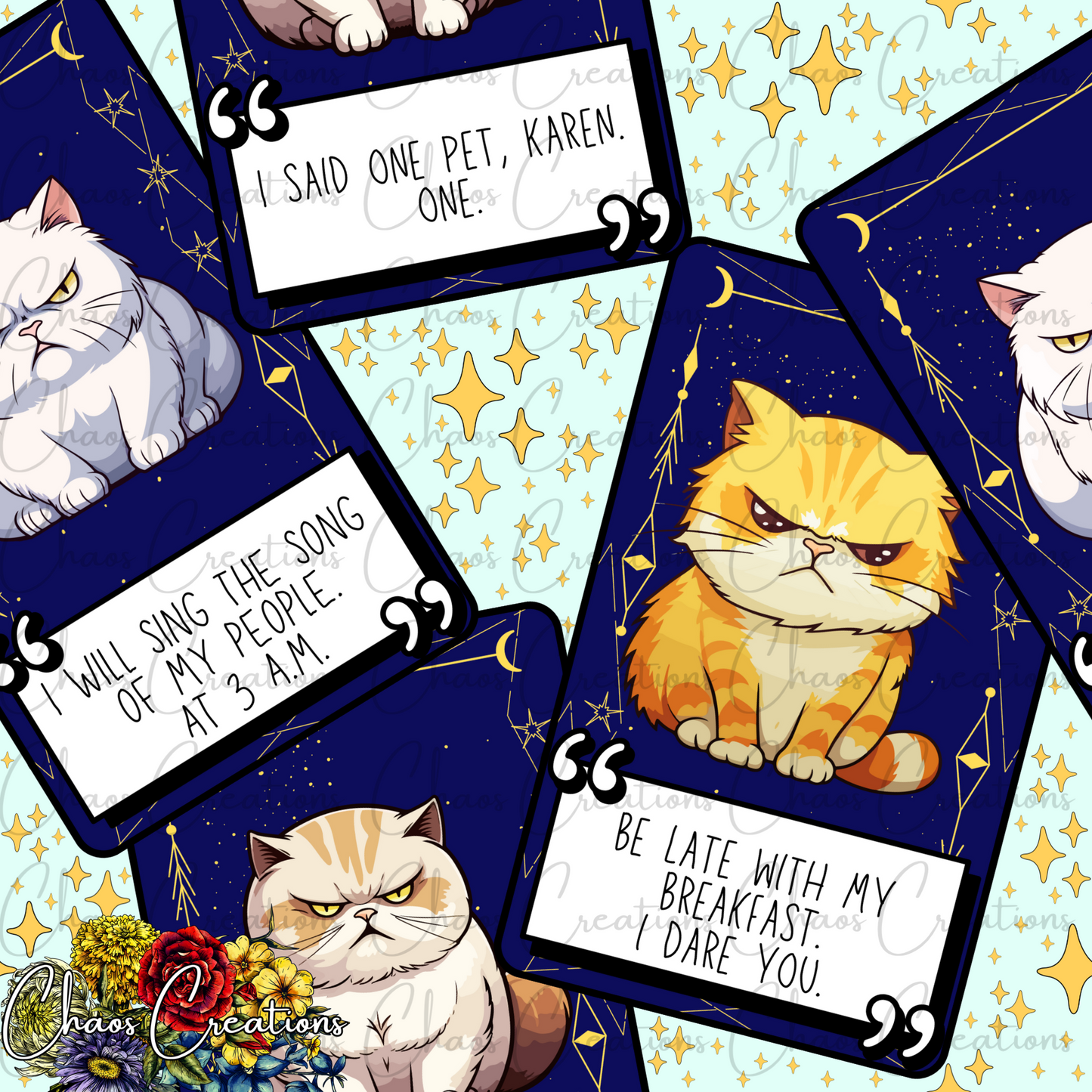 Angry Tarot Cats