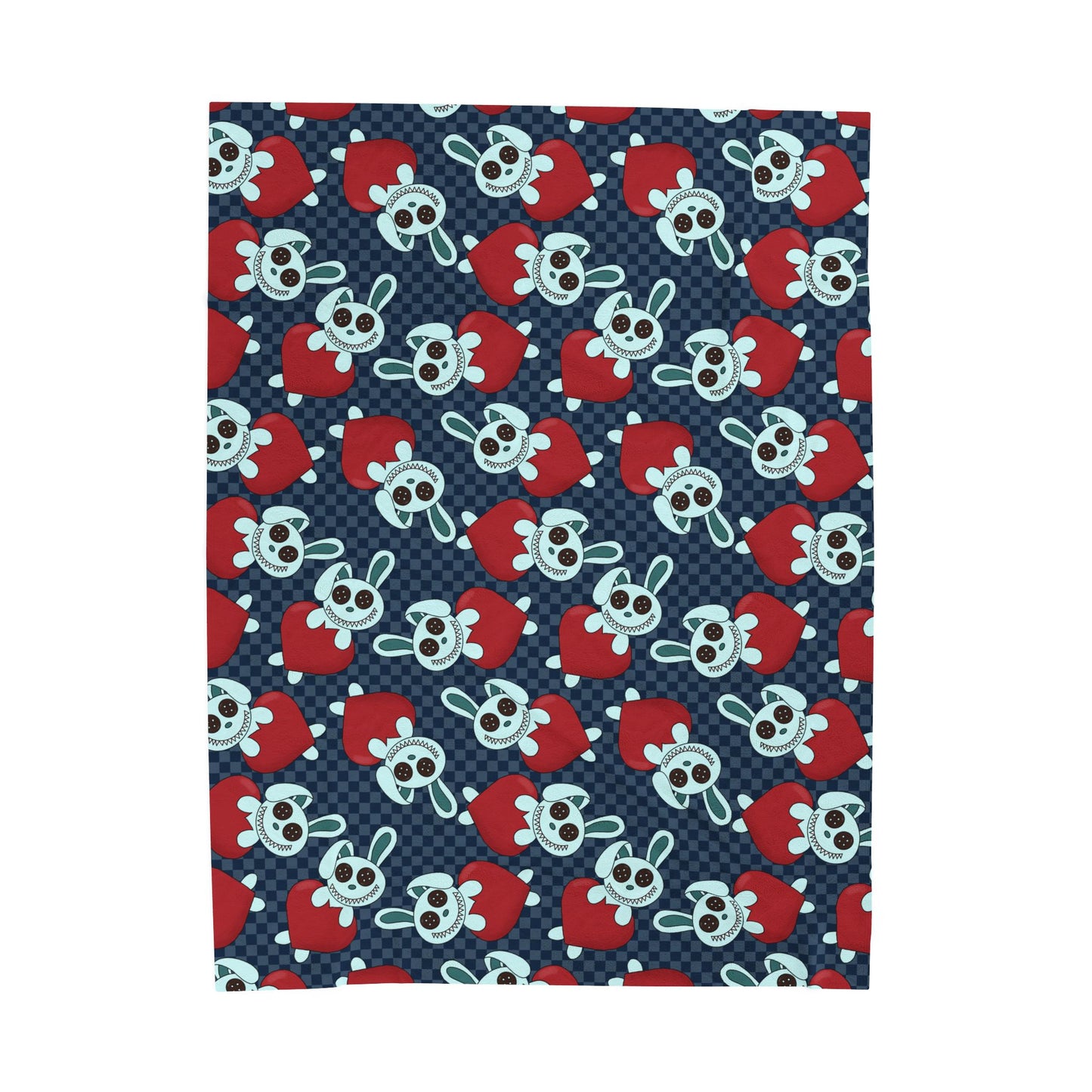 Button Bunny Hearts minky blanket