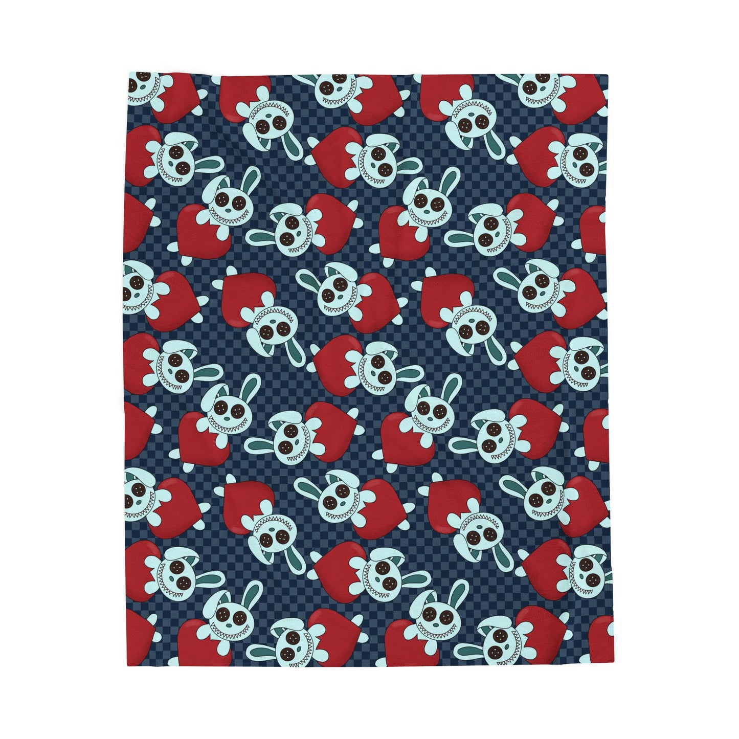 Button Bunny Hearts minky blanket