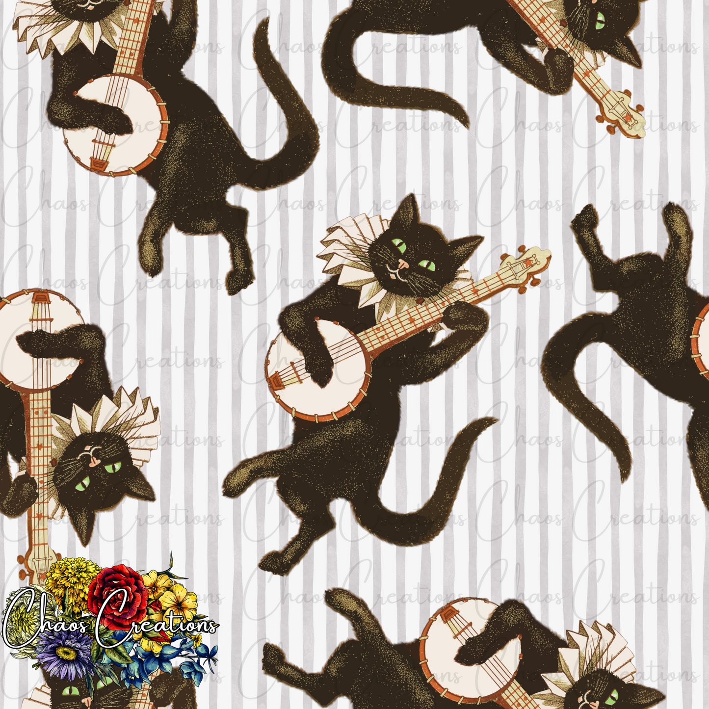 Retro Musical Cat