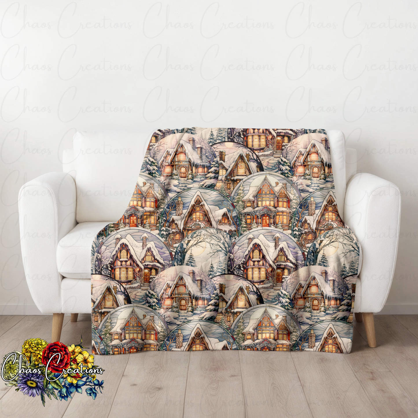 Stained Glass Cozy Home, antique colorway