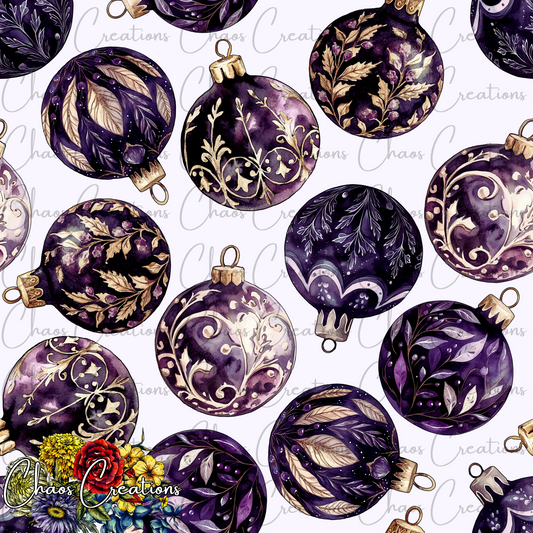 Moody Plum Ornaments