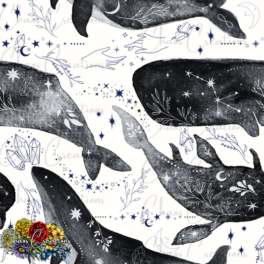 LIMITED EXCLUSIVE: Celestial Whales, noir colorway (6 copies)