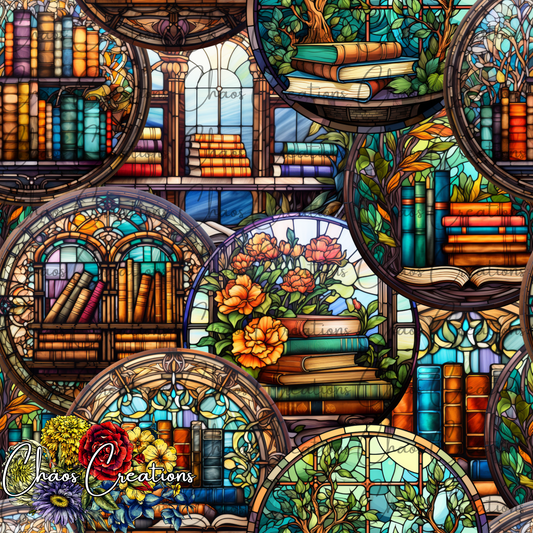 Stained Glass Books, natural colorway