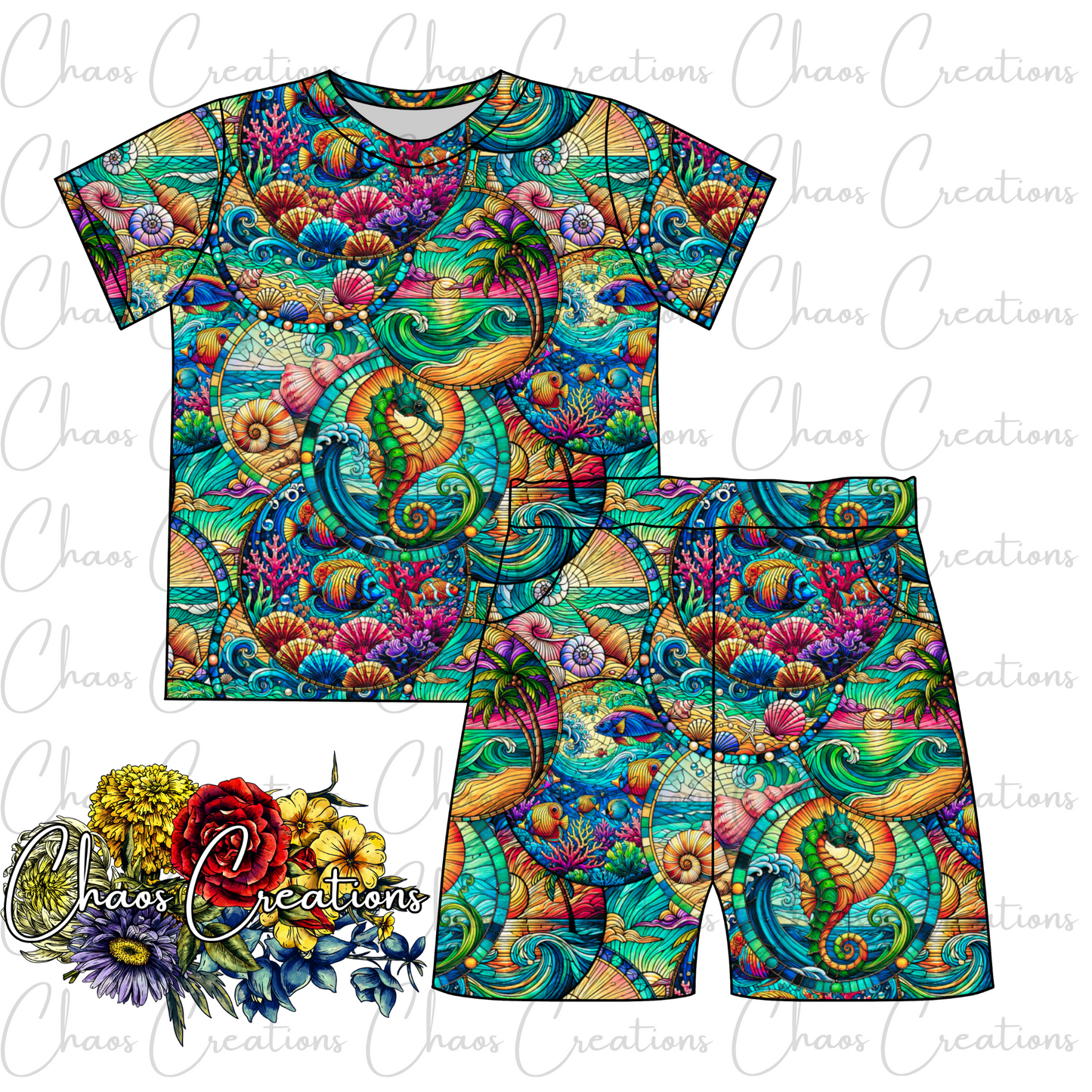 Sea Creatures Stained Glass