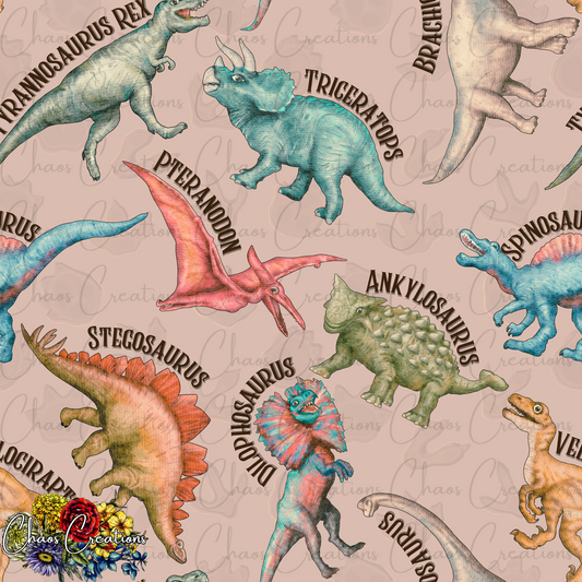 Dinosaur Names, antique colorway