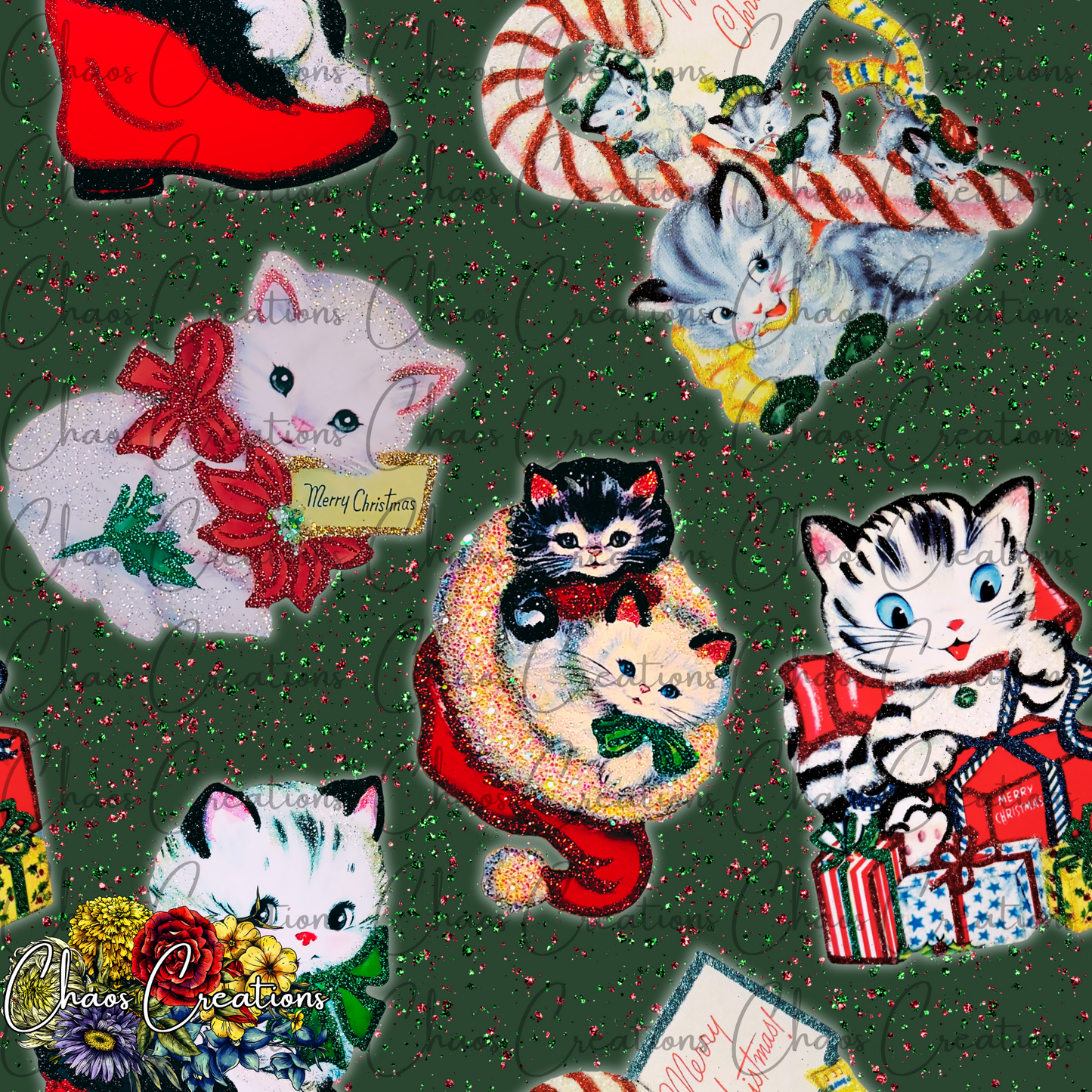 Vintage Christmas Cats