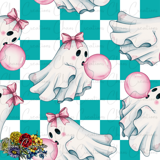 Bubblegum Ghost, teal colorway