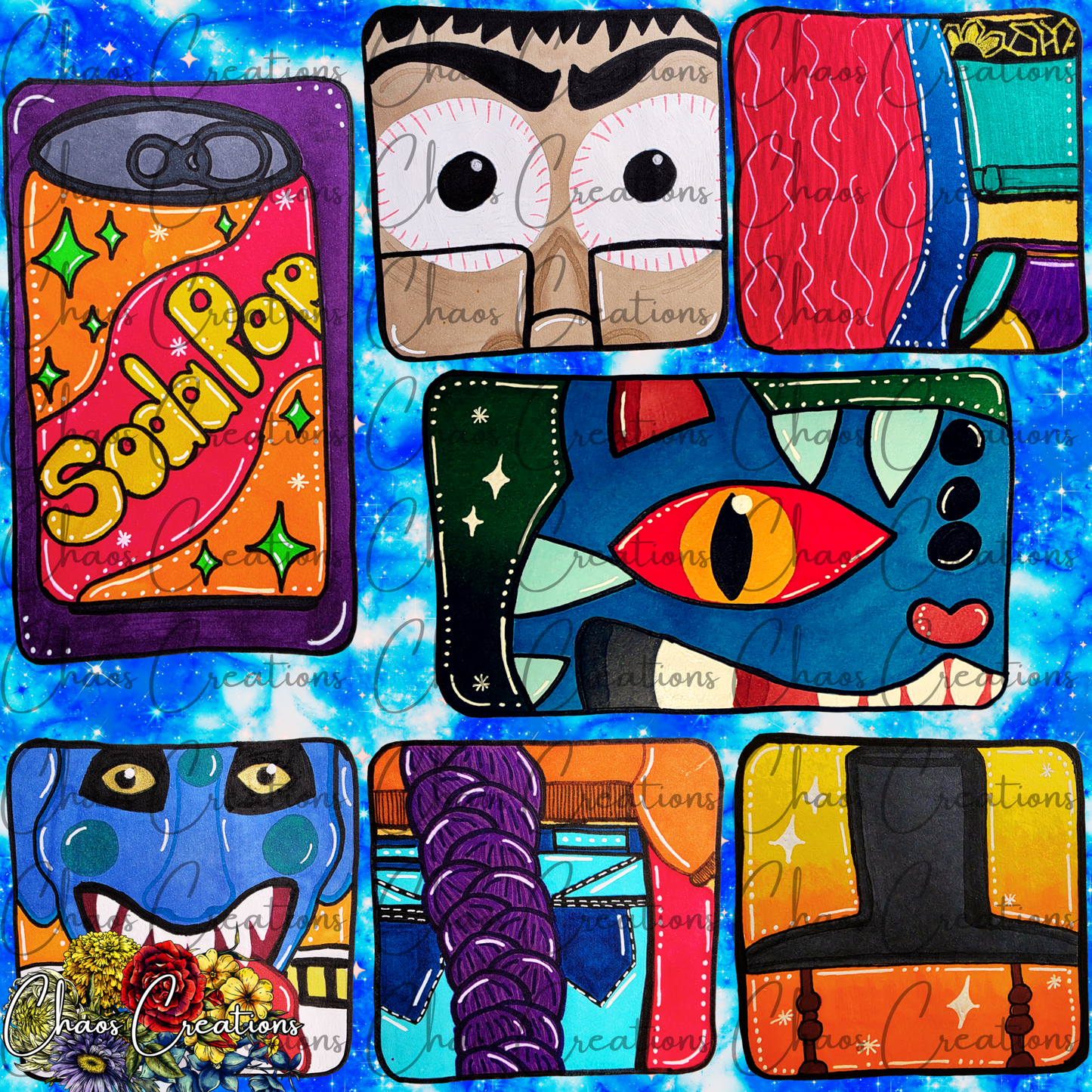 Kpop Boxes, blue galaxy