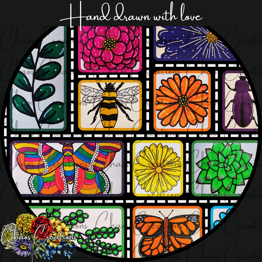 Patchwork Garden, black colorway *Hextober day 7*