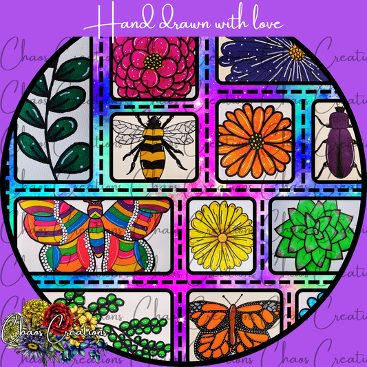 Patchwork Garden, bold colorway *Hextober day 7*