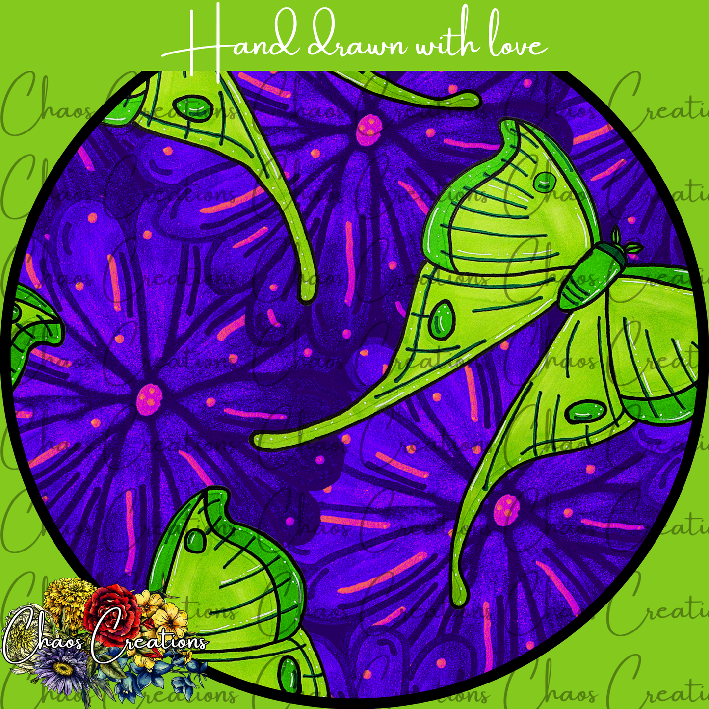 Luna Floral, purple colorway *Hextober day 6*