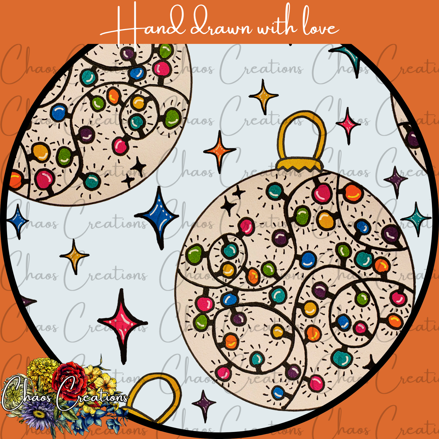 Colorful Christmas Lights Ornaments