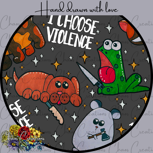 I Choose Violence, grey colorway