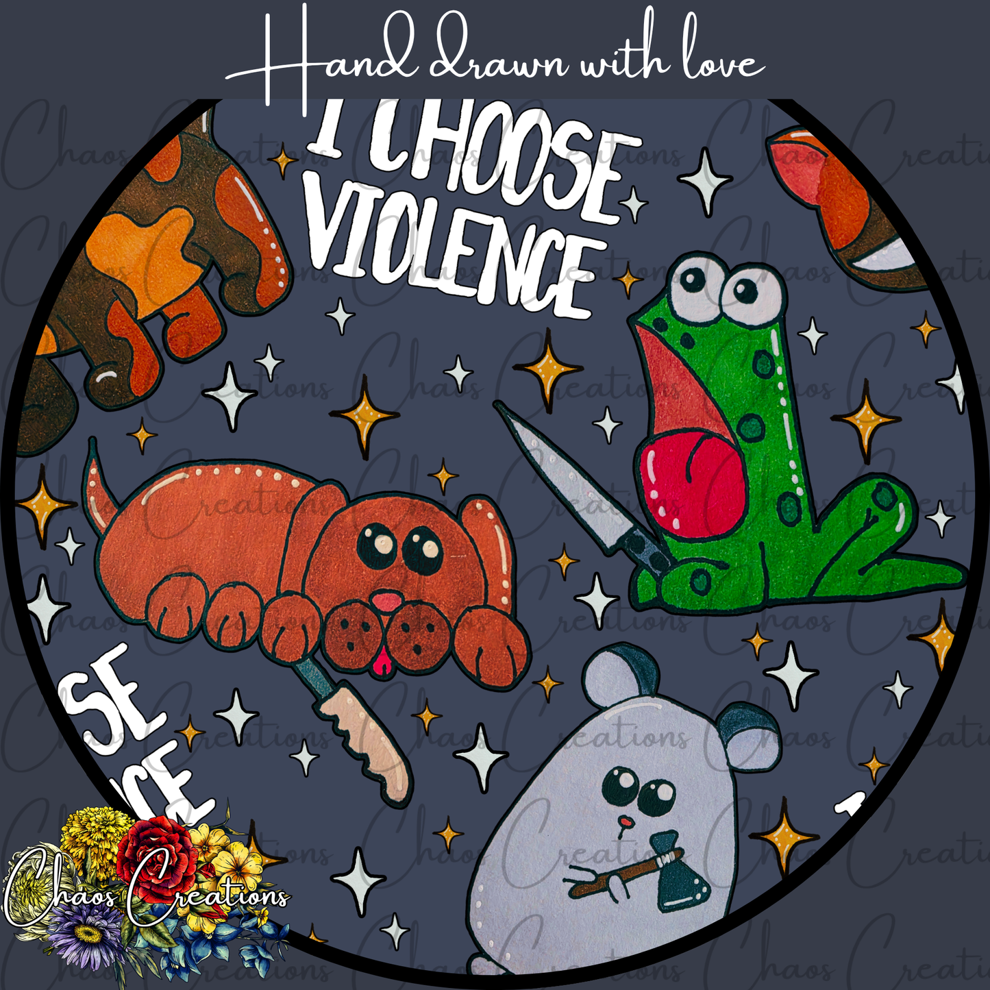 I Choose Violence, blue colorway