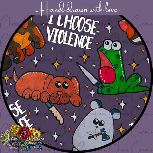 I Choose Violence, purple colorway