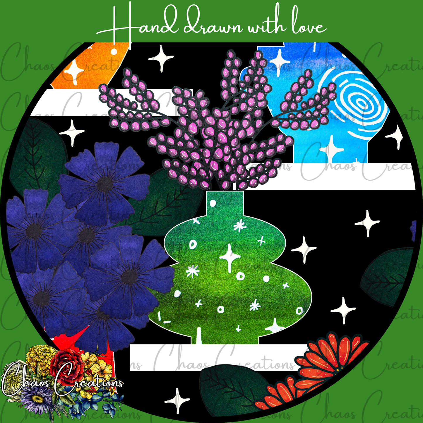 Galaxy Vases, dark colorway *Hextober day 10*