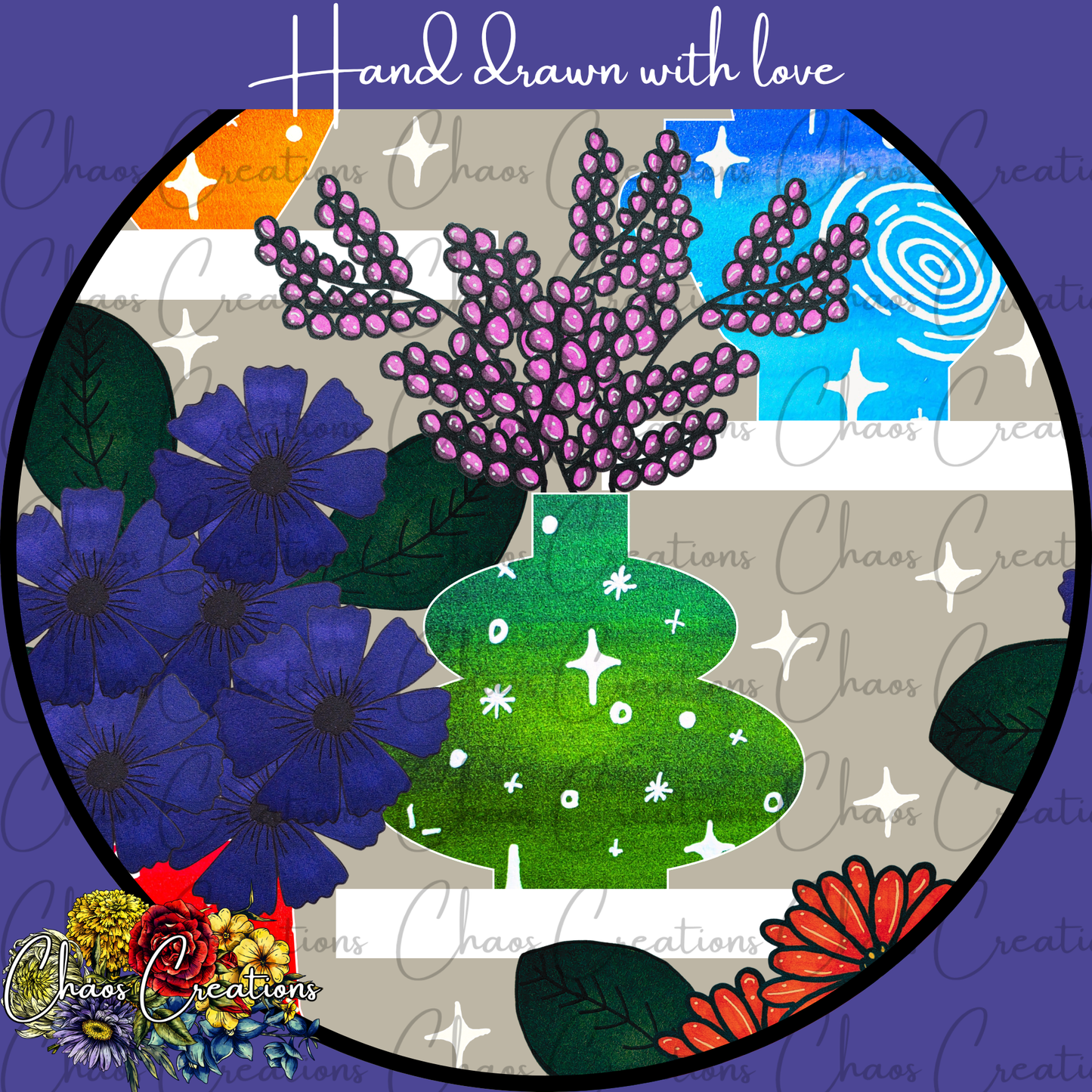 Galaxy Vases, light colorway *Hextober day 10*