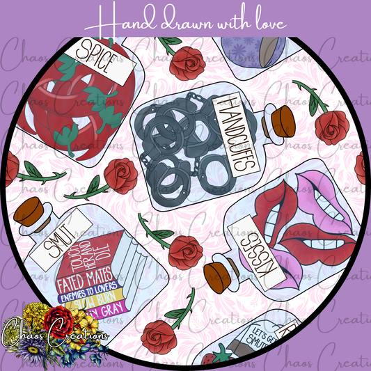 Jarred Smut, pink filigree