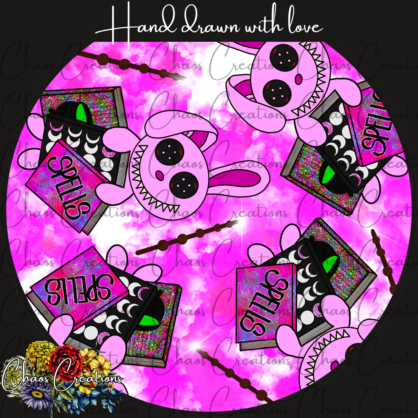 Button Bunny Spellbook, pink