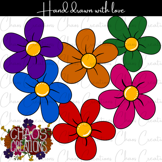 CLIP ART: Jewel Tone Flowers