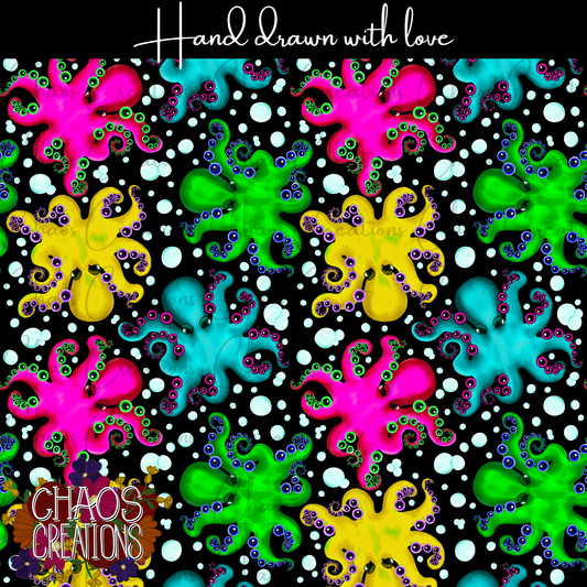 Steampunk Octopus, colorful