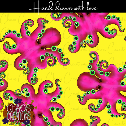 Steampunk Octopus, pink