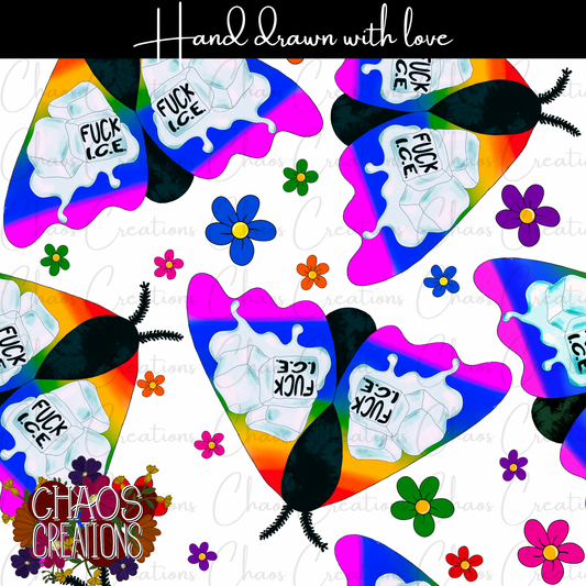 F ICE Floral Moths (4 colorways) *FREE*