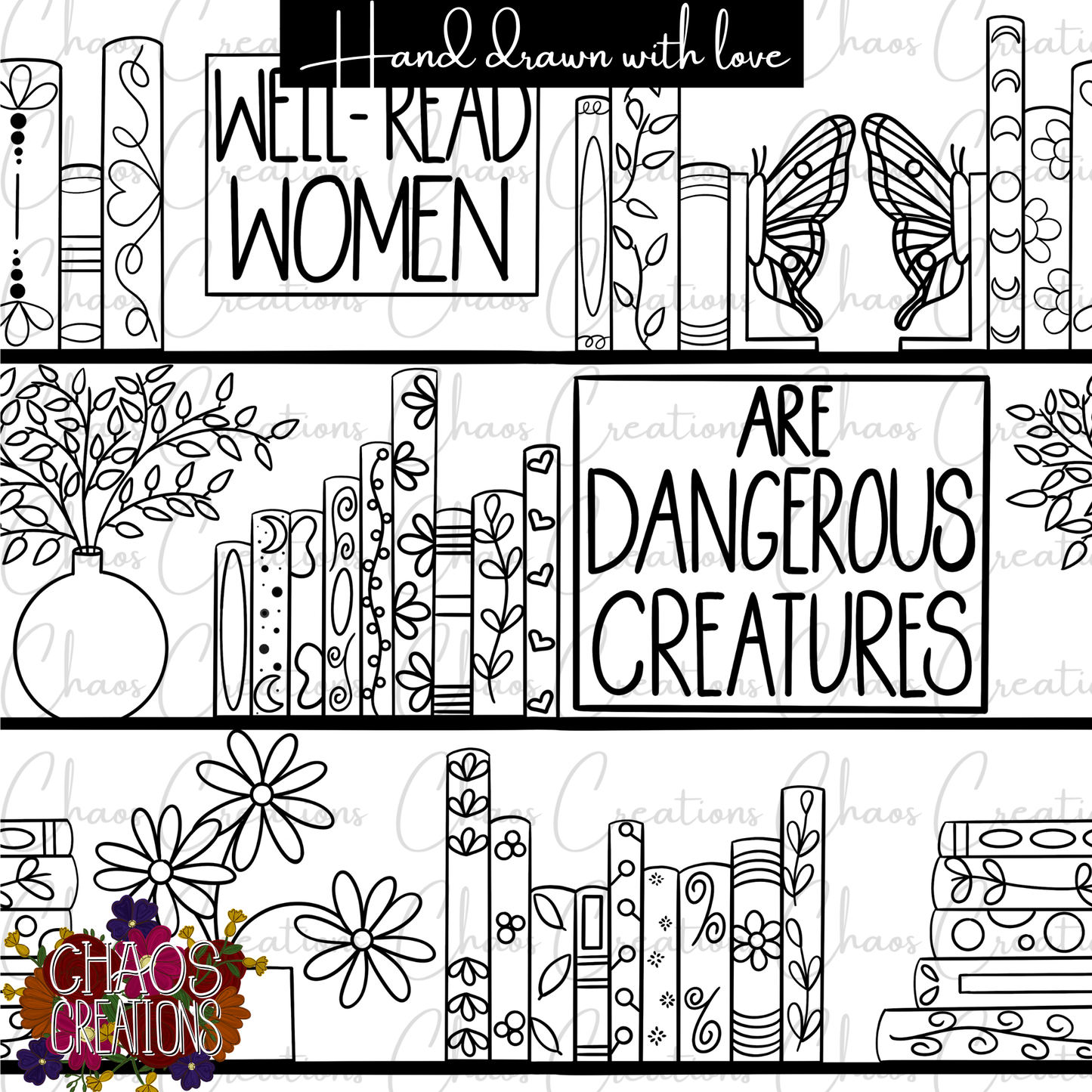 Feminist Bookshelf, color me