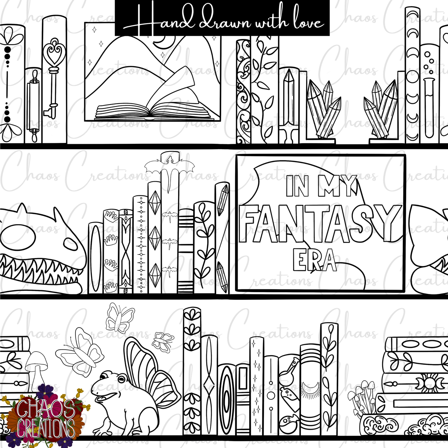 Fantasy Bookshelf, color me