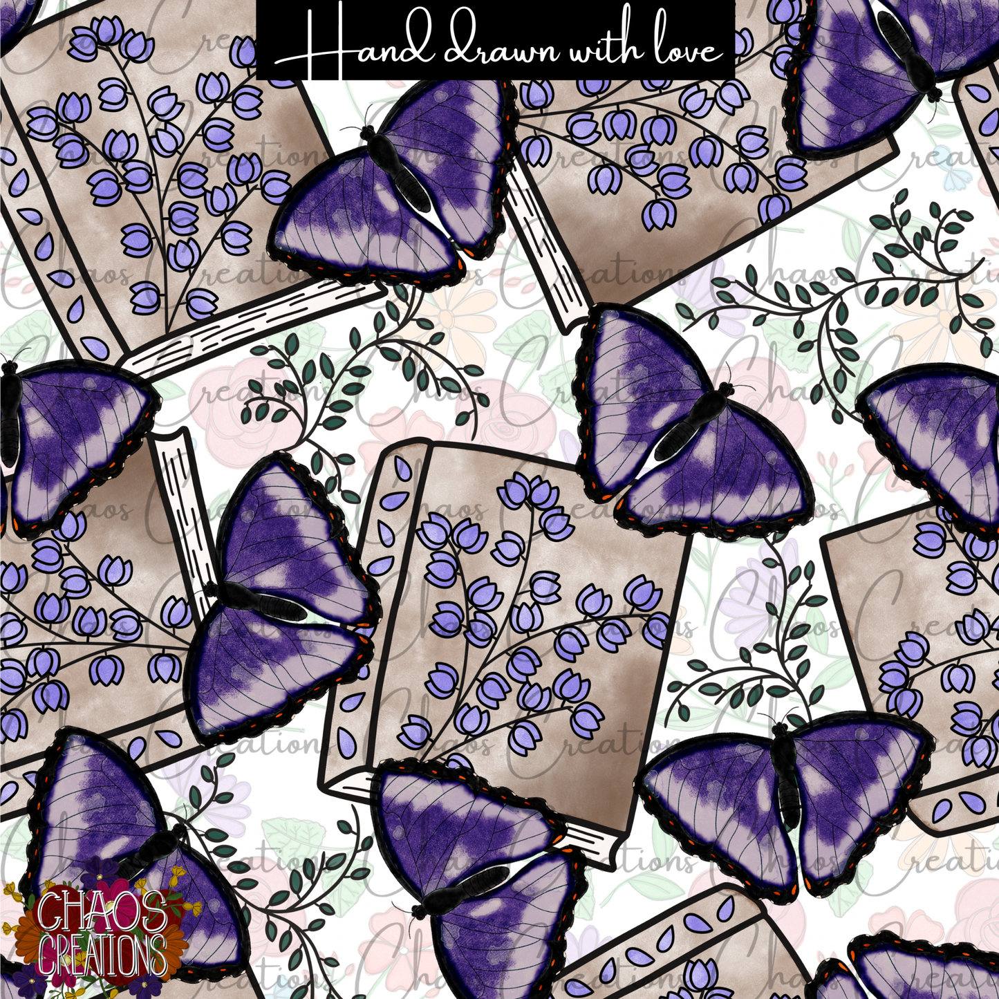 Floral Reader, purple colorway