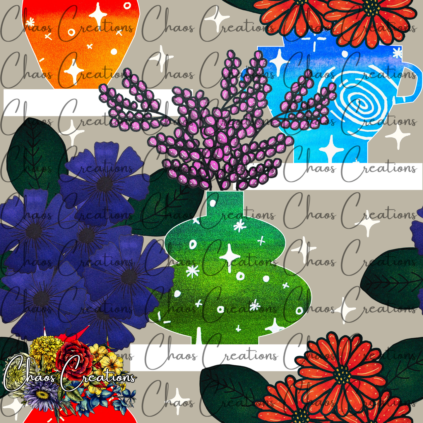 Galaxy Vases, light colorway *Hextober day 10*