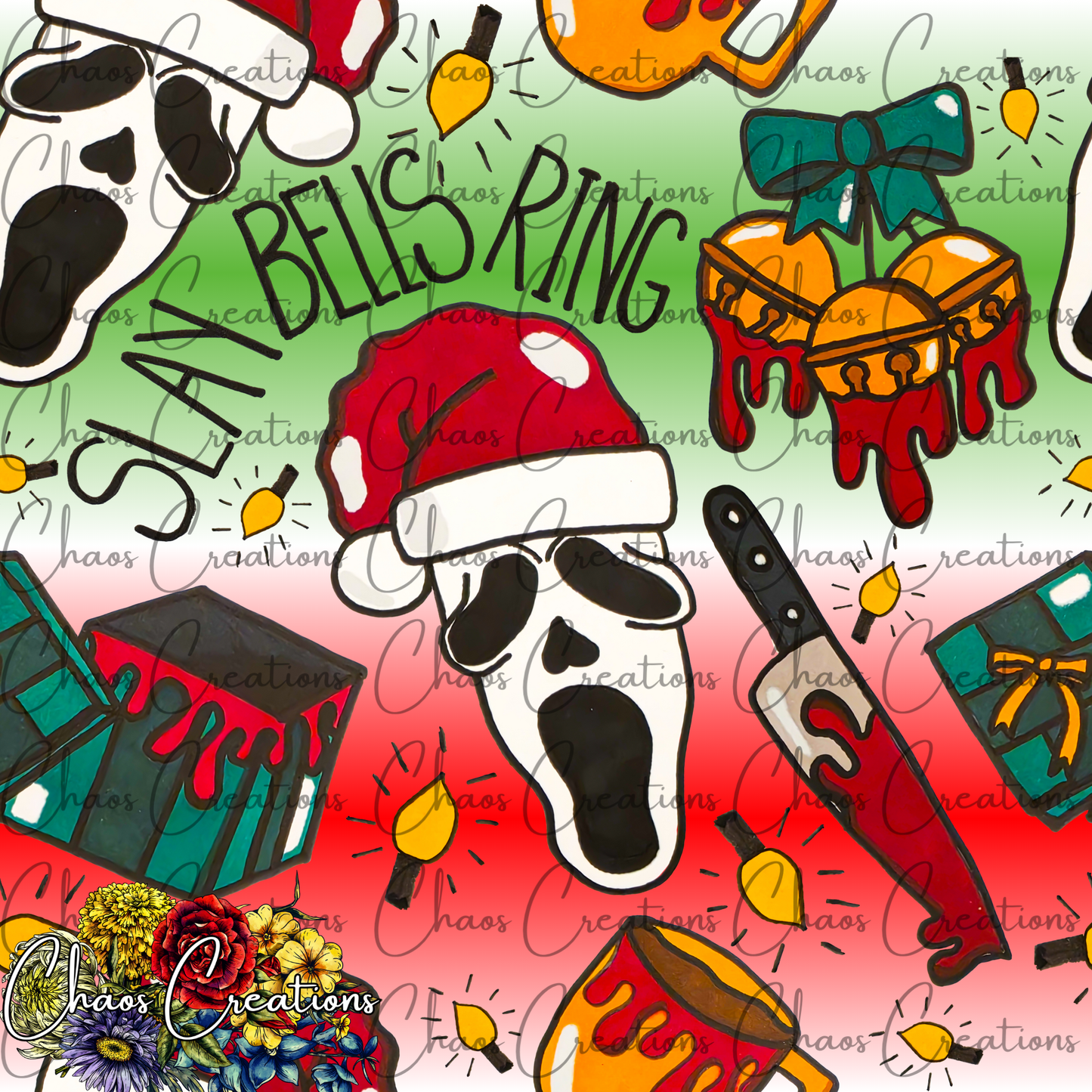 Slaying Christmas, red and green colorway *Hextober day 17*