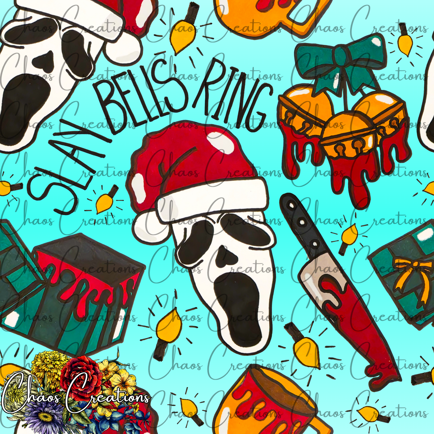 Slaying Christmas, blue colorway *Hextober day 17*