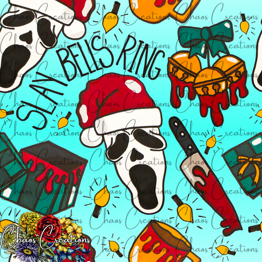 Slaying Christmas, blue colorway *Hextober day 17*